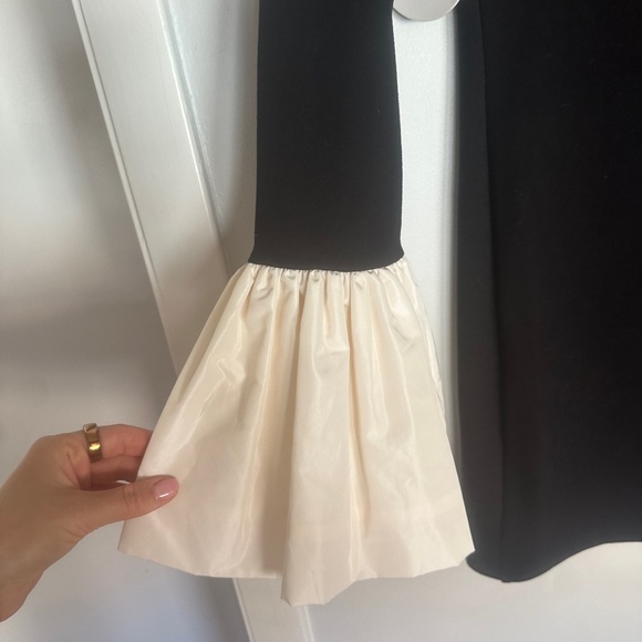 NWT - Staud HAWTHORNE DRESS BLACK IVORY (M) - Picture 12 of 13